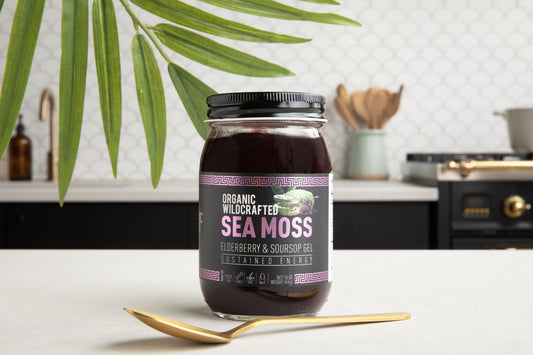 Elderberry & Soursop Sea Moss Gel | Organic Wildcrafted Immunity & Energy Blend (Fresh)